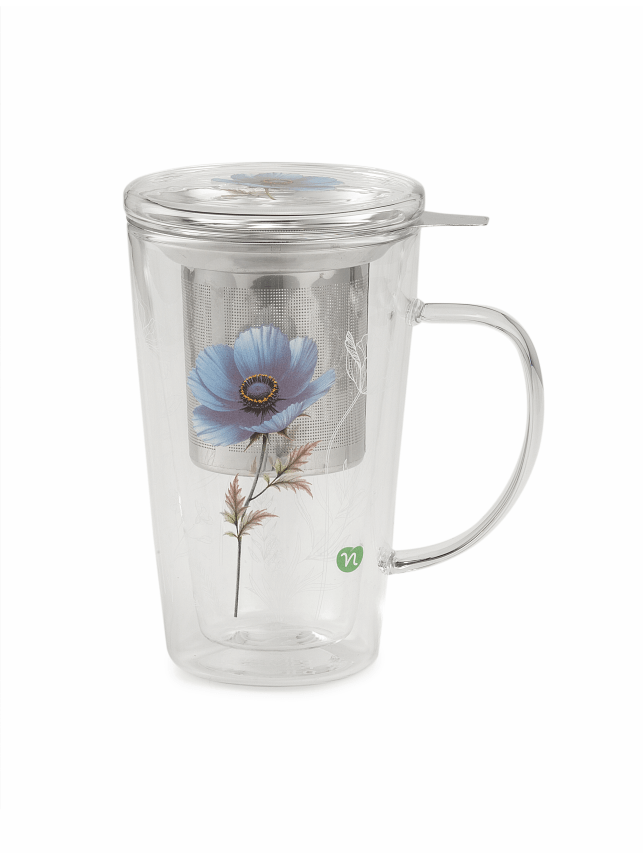 Infusiera Doppio Vetro Anemone Blu Infusiera in Doppio Vetro ANEMONE BLU Rituali Botanici - immagine 1